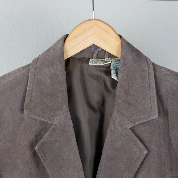 Vintage St. John’s Bay Suede Blazer – Taupe - Picture 2 of 15